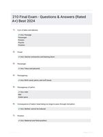 210 Final Exam - Questions & Answers (Rated A+) Best 2024