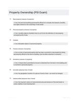 Property Ownership (PSI Exam)