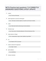 NETA Practice test questions 114 CORRECTLY ANSWERED QUESTIONS LATEST UPDATE