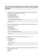 Permit Tech Multiple Choice Flash Cards Already Passed