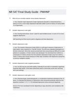 NR 547 Final Study Guide - PMHNP