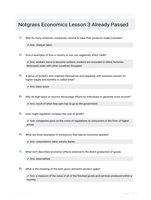 Notgrass Economics Lesson 3 Already Passed