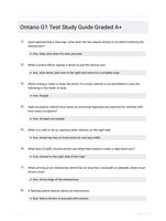 Ontario G1 Test Study Guide Graded A+