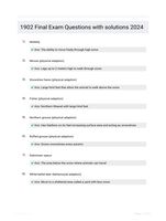 1902 Final Exam Questions with solutions 2024