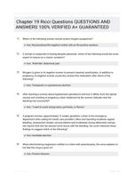 Chapter 19 Ricci Questions QUESTIONS AND ANSWERS 100% VERIFIED A+ GUARANTEED