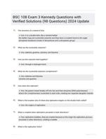 BSC 108 Exam 3 Kennedy Questions with Verified Solutions (98 Questions) 2024 Update