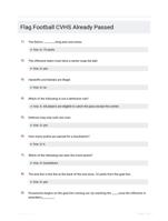 Flag Football CVHS Already Passed