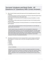 Success! Urinalysis and Body Fluids - All Questions |67 Questions| With Correct Answers.