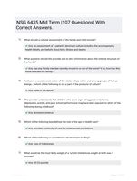 NSG 6435 Mid Term |107 Questions| With Correct Answers.
