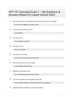 CPT 101 Concepts Exam 1 - 182 Questions & Answers (Rated A+) Latest Version 2024