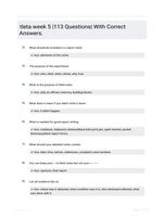tleta week 5 |113 Questions| With Correct Answers.
