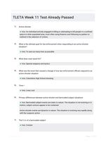 TLETA Week 11 Test Already Passed