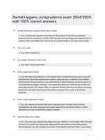 Dental Hygiene Jurisprudence exam 2024/2025 with 100% correct answers
