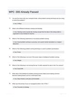 WPC -300 Already Passed