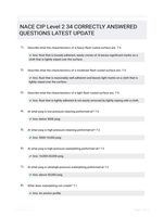 NACE CIP Level 2 34 CORRECTLY ANSWERED QUESTIONS LATEST UPDATE