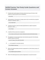 NASM Practice Test Study Guide Questions and Correct Answers