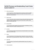 NASM Physique and Bodybuilding Coach Study Guide Graded A+