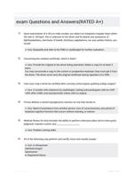 exam Questions and Answers(RATED A+)