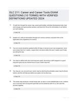 DLC 211: Career and Career Tools EXAM QUESTIONS (10 TERMS) WITH VERIFIED DEFINITIONS UPDATED 2024