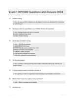 Exam 1 WPC300 Questions and Answers 2024