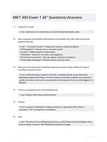 MKT 300 Exam 1 - Questions/Answers