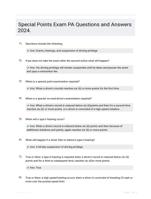 Special Points Exam PA Questions and Answers 2024.