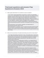 Final exam questions and answers Prep Questions & Answers 2024