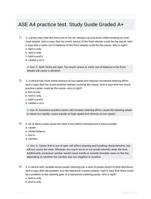ASE A4 practice test. Study Guide Graded A+