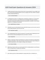620 Final Exam Questions & Answers 2024