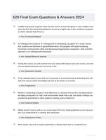 620 Final Exam Questions & Answers 2024
