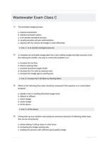 Wastewater Exam Class C