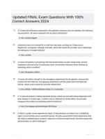 Updated FINAL Exam Questions With 100% Correct Answers 2024