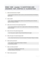 BSNC 1000 - module 1-3 QUESTIONS AND ANSWERS 100% VERIFIED A+ GUARANTEED