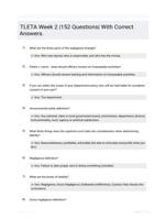 TLETA Week 2 |152 Questions| With Correct Answers.