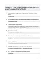 Millwright Level 1 343 CORRECTLY ANSWERED QUESTIONS LATEST UPDATE