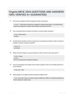 Virginia MPJE 2024 QUESTIONS AND ANSWERS 100% VERIFIED A+ GUARANTEED