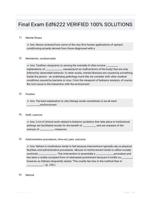 Final Exam Edf6222 VERIFIED 100% SOLUTIONS