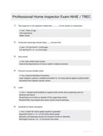 Professional Home Inspector Exam NHIE / TREC