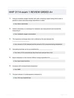 HHP 3114 exam 1 REVIEW GRDED A+