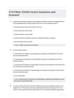 210 FINAL EXAM Correct Questions and Answers!