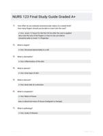 NURS 123 Final Study Guide Graded A+