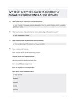 IVY TECH APHY 101 quiz 8 15 CORRECTLY ANSWERED QUESTIONS LATEST UPDATE