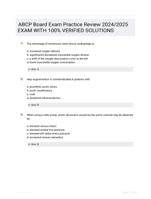 ABCP Board Exam Practice Review 2024/2025  EXAM  WITH 100% VERIFIED  SOLUTIONS