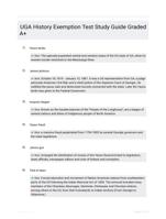 UGA History Exemption Test Study Guide Graded A+