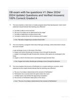 OB exam with hw questions V1 (New 2024/ 2024  Update) Questions and Verified Answers| 100%  Correct| Graded A