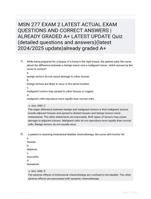 MSN 277 EXAM 2 LATEST ACTUAL EXAM QUESTIONS AND CORRECT ANSWERS |ALREADY GRADED A+ LATEST UPDATE Quiz (detailed questions and answers)(latest 2024/2025 update)already graded A+