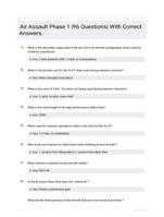 Air Assault Phase 1 |96 Questions| With Correct Answers.