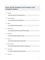 Exam Actual Questions and Answers with complete solution