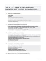 SOCW 315 Chapter 5 QUESTIONS AND ANSWERS 100% VERIFIED A+ GUARANTEED