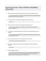 Rosh Boost Exam 100% VERIFIED ANSWERS  2024/2025